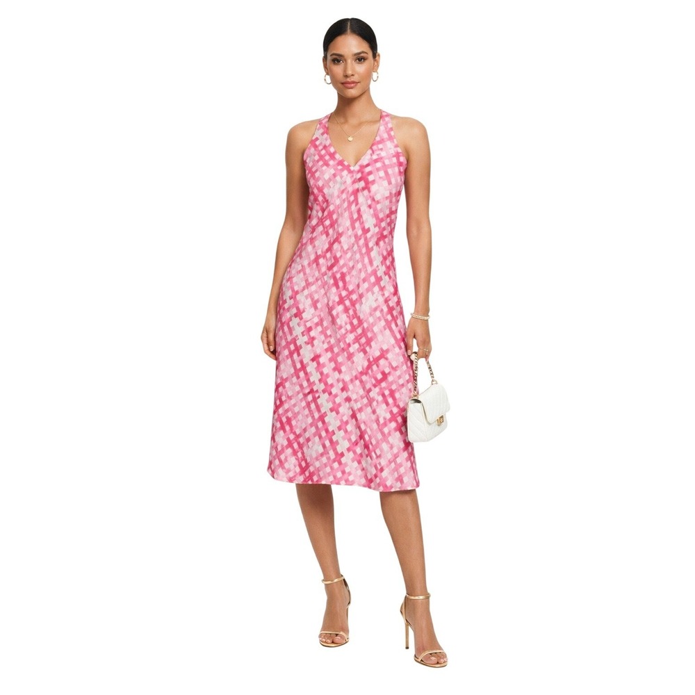 Chloe Kristyn Nina Slip Dress in Pink Plaid Size XS‎